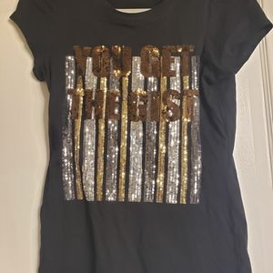 ZARA Basic Tee Sequins "You Get The Gist" MD